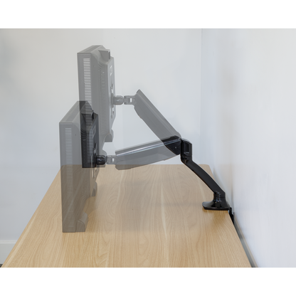 Dellonda Adjustable Single Monitor Arm with 360° Rotation - Black