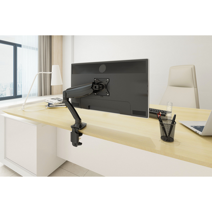 Dellonda Adjustable Single Monitor Arm with 360° Rotation - Black