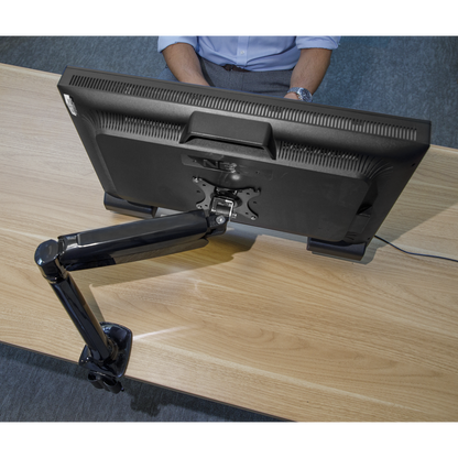 Dellonda Adjustable Single Monitor Arm with 360° Rotation - Black