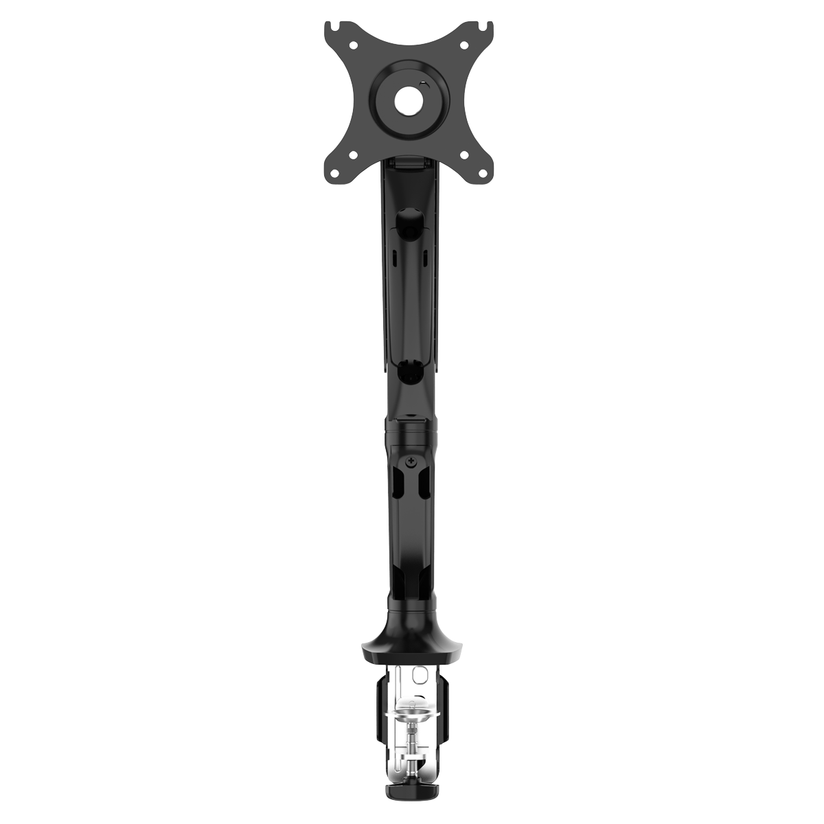 Dellonda Adjustable Single Monitor Arm with 360° Rotation - Black