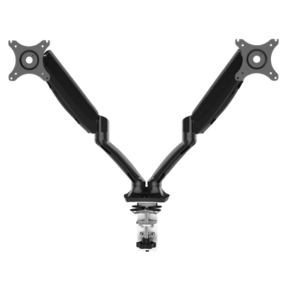 Dellonda Adjustable Double Monitor Arm with 360° Rotation - Black
