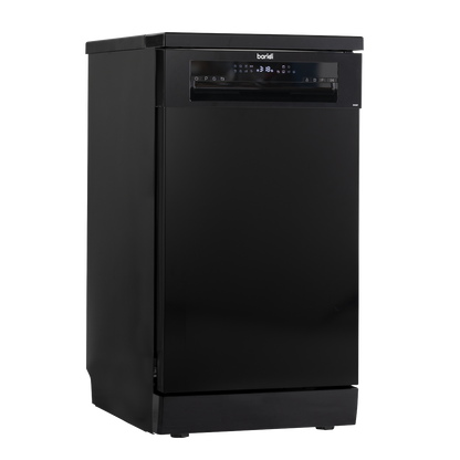 Baridi Slimline Freestanding Dishwasher 45cm Wide 10 Place Settings - Black