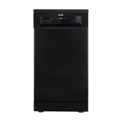 Baridi Slimline Freestanding Dishwasher 45cm Wide 10 Place Settings - Black