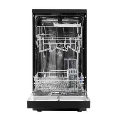 Baridi Slimline Freestanding Dishwasher 45cm Wide 10 Place Settings - Black