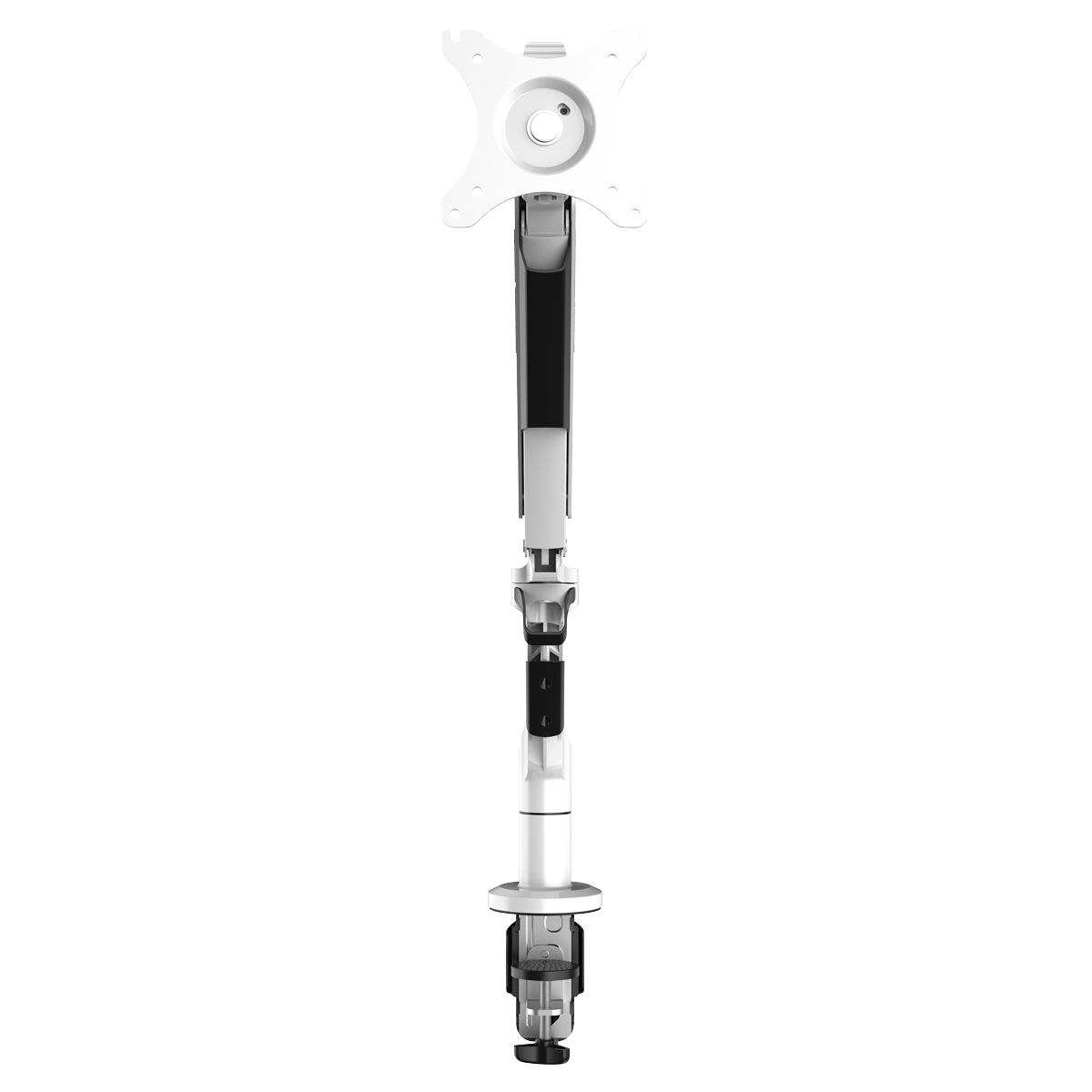 Dellonda Adjustable Single Monitor Arm with 360° Rotation - White