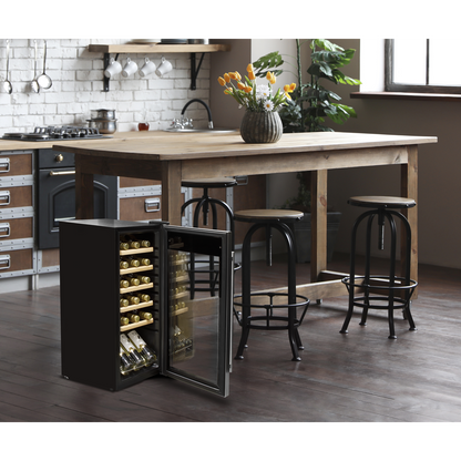 Baridi 18 Bottle Wine Fridge & Cooler - Stainless Steel