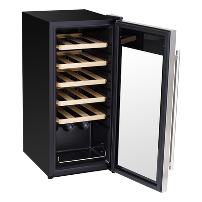 Baridi 18 Bottle Wine Fridge & Cooler - Stainless Steel