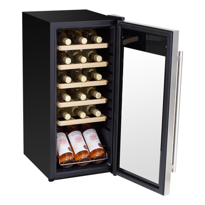 Baridi 18 Bottle Wine Fridge & Cooler - Stainless Steel