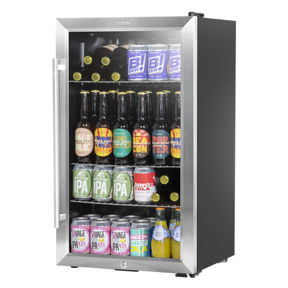 Baridi Wine, Beer & Drinks Fridge 85L Capacity - Stainless Steel