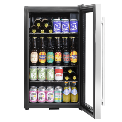 Baridi Wine, Beer & Drinks Fridge 85L Capacity - Stainless Steel