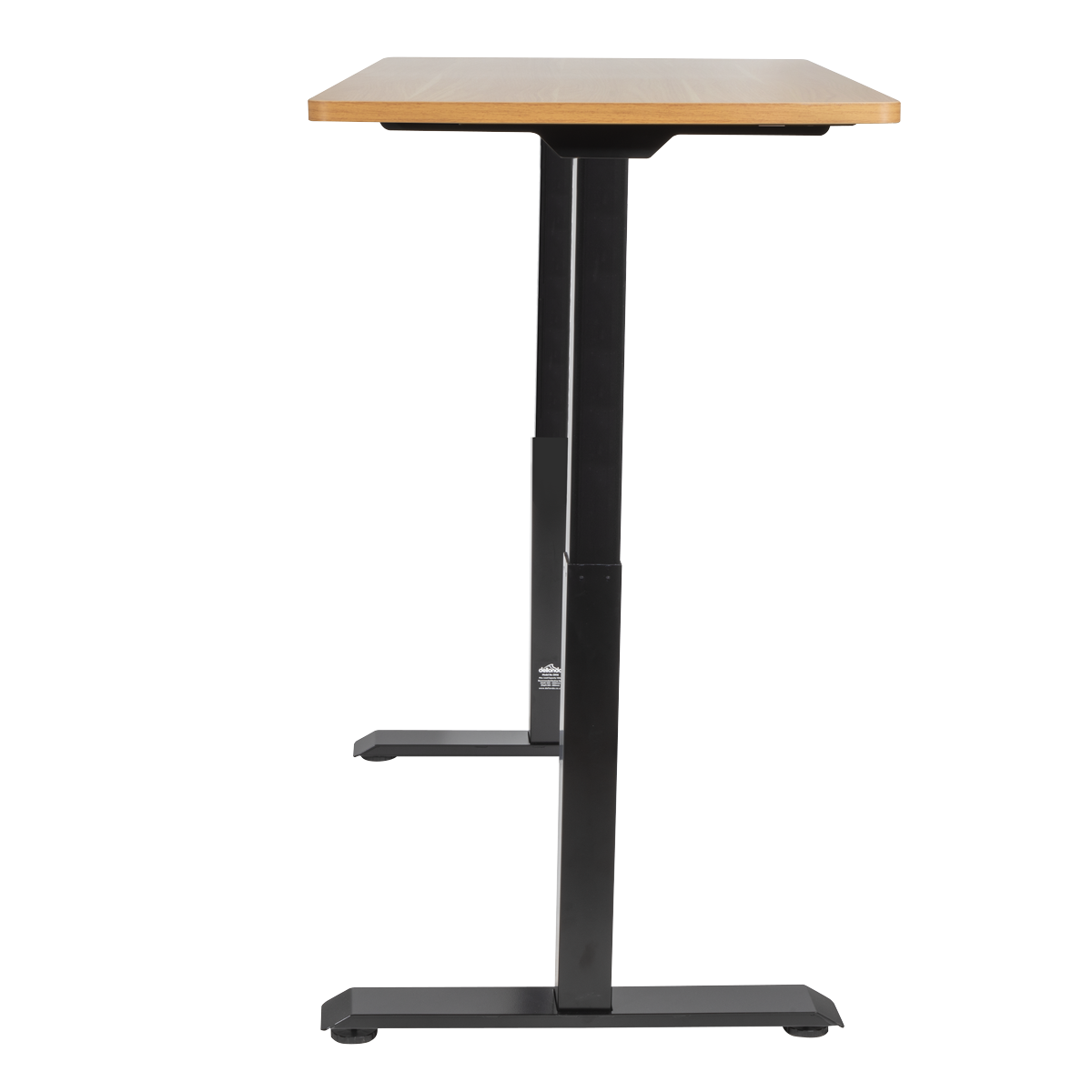 Dellonda Oak Electric Height Adjustable Standing Desk, 1400 x 700mm Dual Motor 100kg