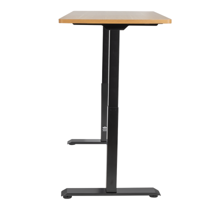 Dellonda Oak Electric Height Adjustable Standing Desk, 1400 x 700mm Dual Motor 100kg