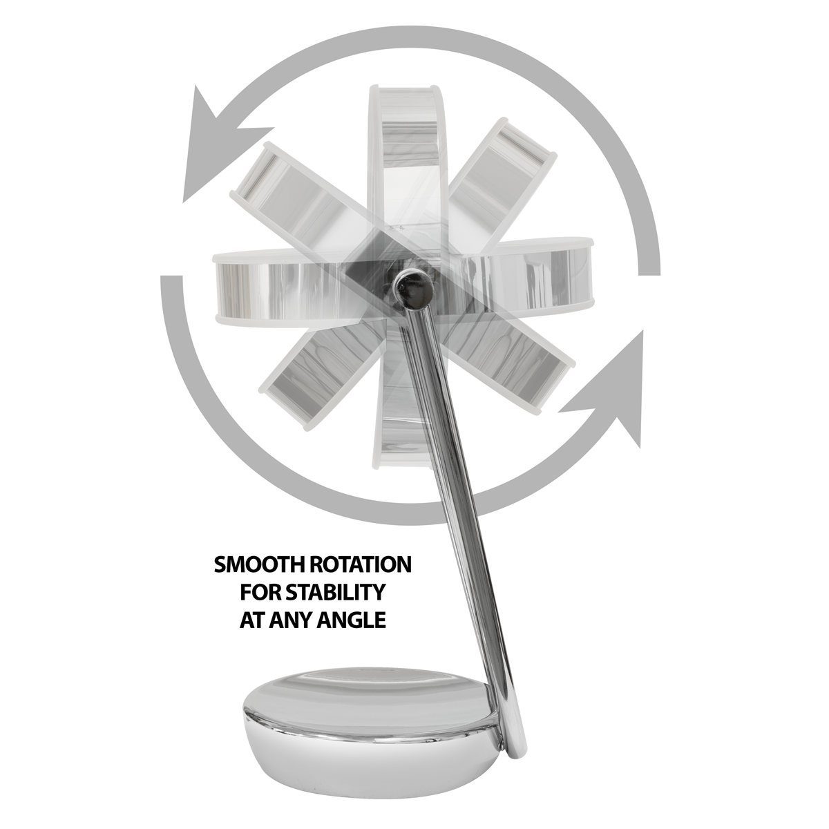Dellonda Freestanding Double-Sided LED Vanity Mirror 7.5"