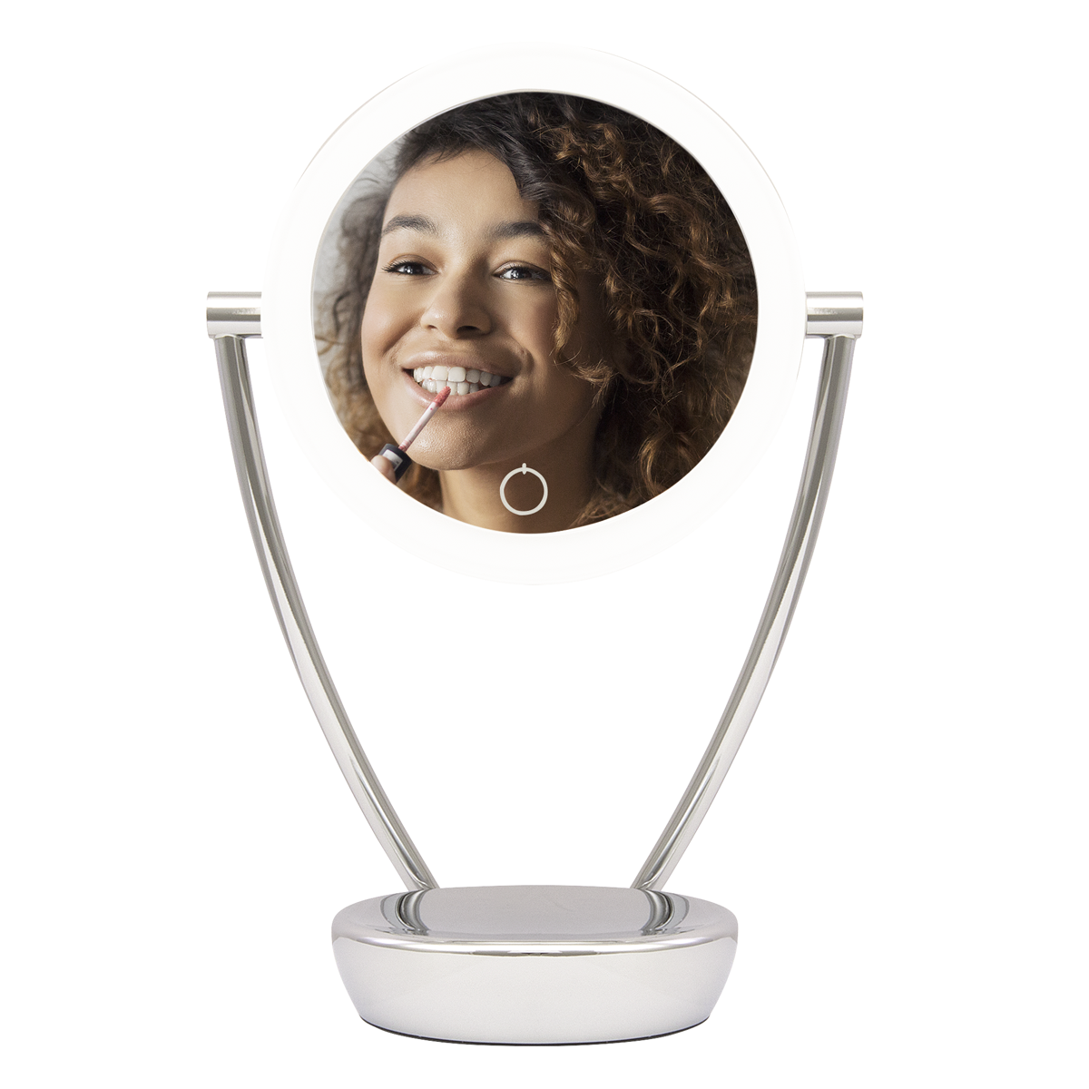 Dellonda Freestanding Double-Sided LED Vanity Mirror 7.5"