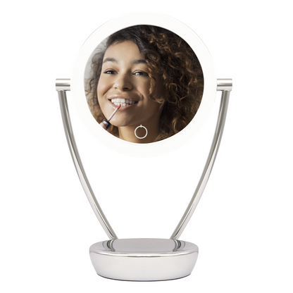 Dellonda Freestanding Double-Sided LED Vanity Mirror 7.5"