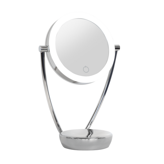 Dellonda Freestanding Double-Sided LED Vanity Mirror 7.5"