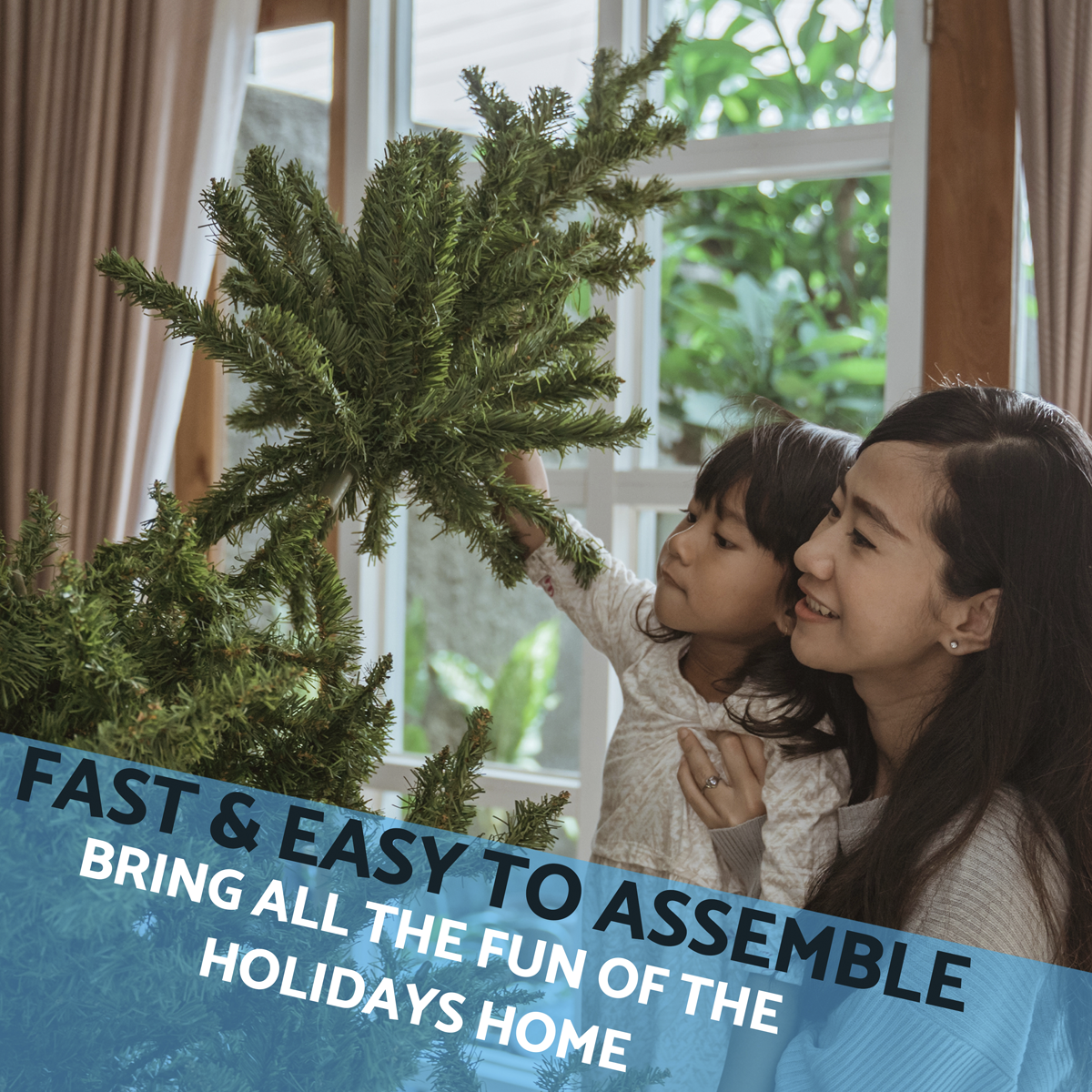 Dellonda Artificial Hinged Christmas Tree