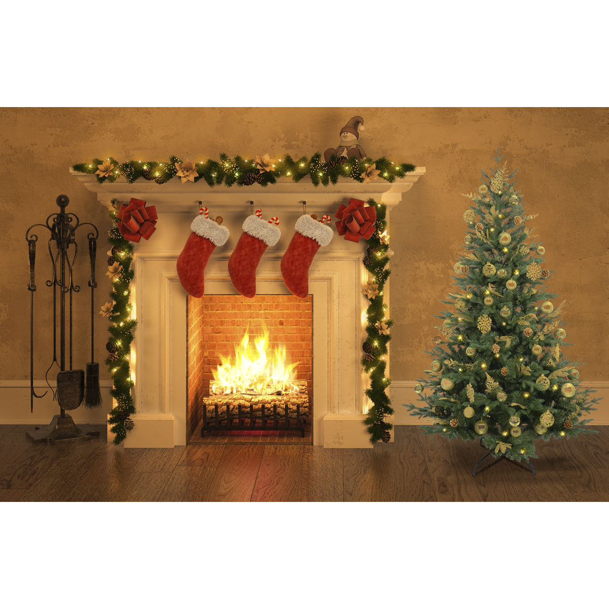 Dellonda Artificial Hinged Christmas Tree