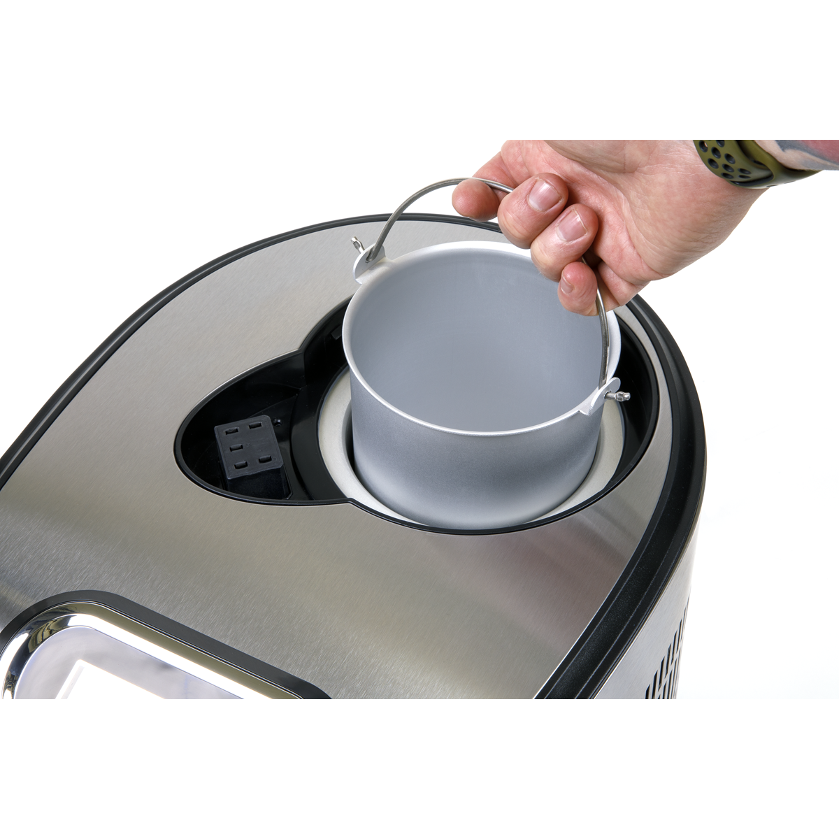 Baridi Ice Cream, Gelato & Sorbet Machine with Fast-Freeze Compressor Cooling 1.5L Capacity