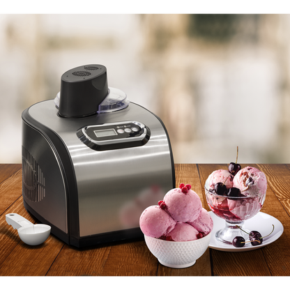 Baridi Ice Cream, Gelato & Sorbet Machine with Fast-Freeze Compressor Cooling 1.5L Capacity