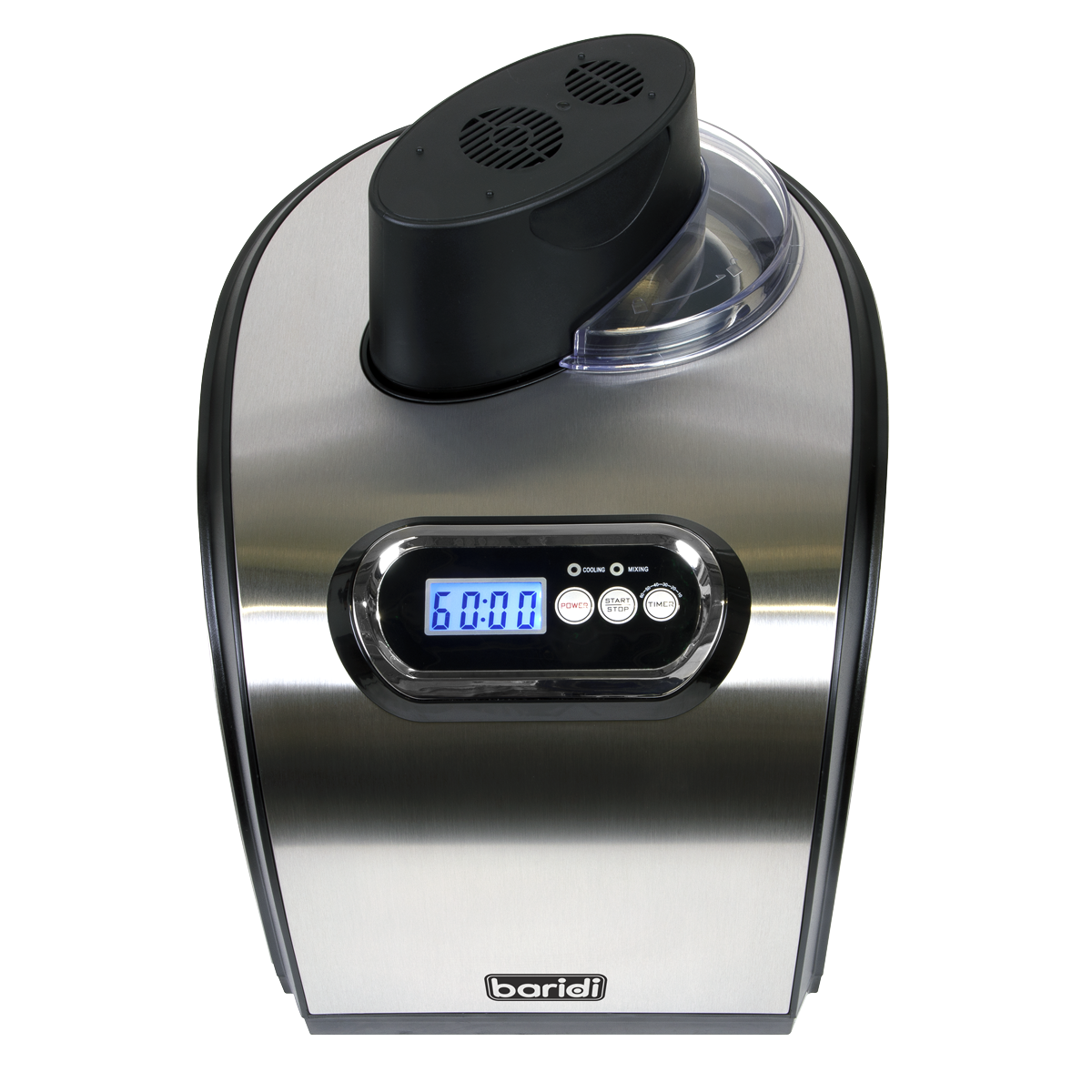 Baridi Ice Cream, Gelato & Sorbet Machine with Fast-Freeze Compressor Cooling 1.5L Capacity