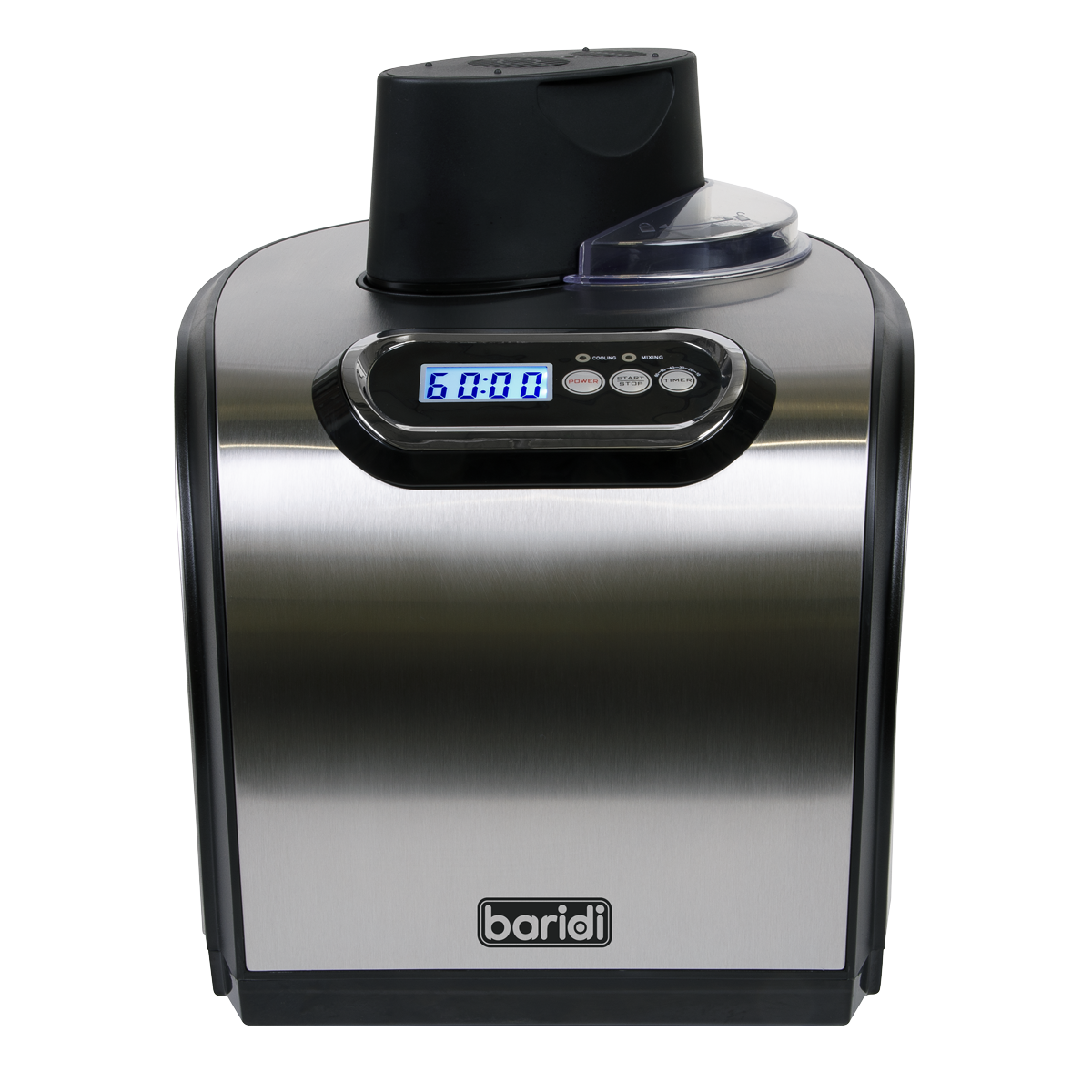 Baridi Ice Cream, Gelato & Sorbet Machine with Fast-Freeze Compressor Cooling 1.5L Capacity