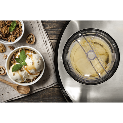 Baridi Ice Cream Maker with Fast Freeze 1.2L Capacity - Stainless Steel