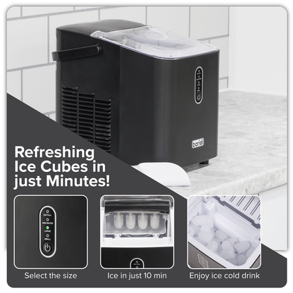 Baridi Ice Cube Maker with LED Display & 10 Minute Freeze