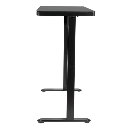 Dellonda Single Motor Ultra-Quiet Electric Desk with Control Panel, USB Port & Drawer - Black Desktop
