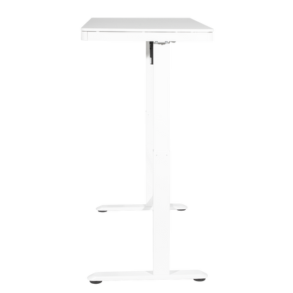 Dellonda Single Motor Ultra-Quiet Electric Desk with Control Panel, USB Port & Drawer - White Desktop