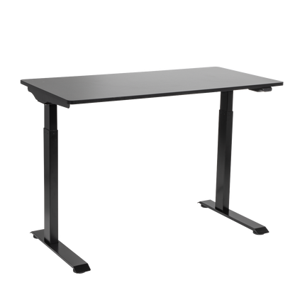Dellonda Single Motor Ultra-Quiet Adjustable-Height Electric Sit/Stand Desk - Black Desktop