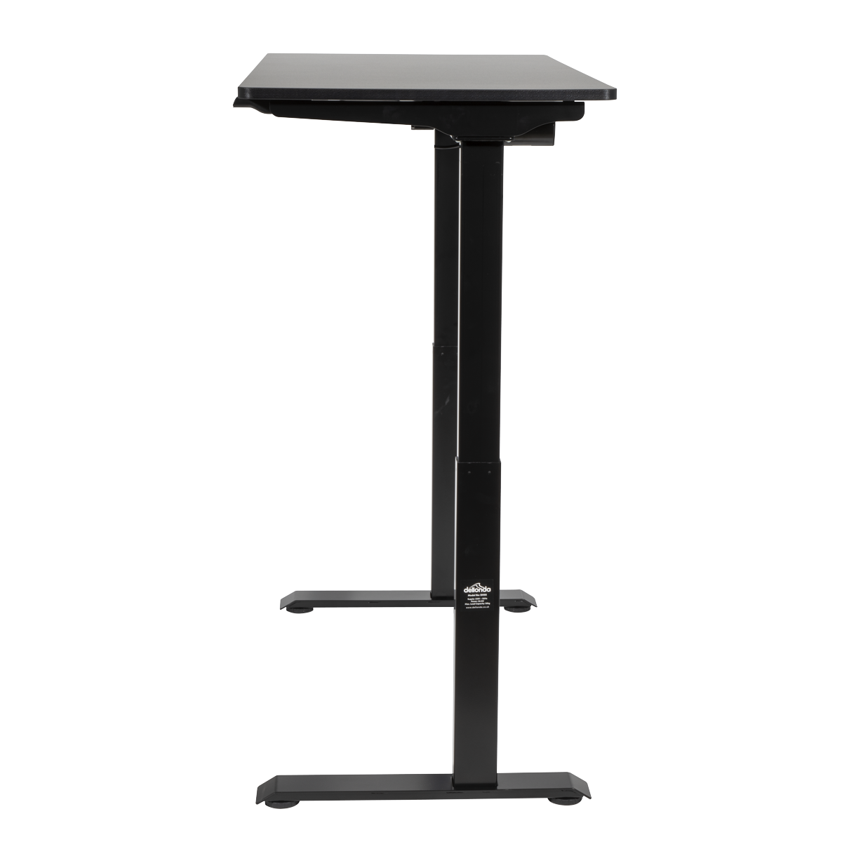 Dellonda Single Motor Ultra-Quiet Adjustable-Height Electric Sit/Stand Desk - Black Desktop
