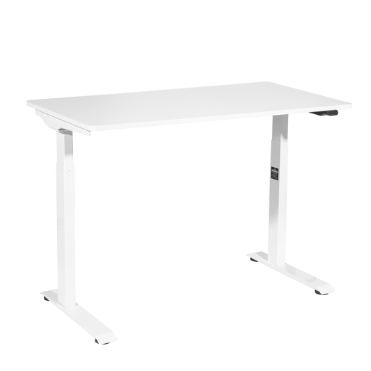 Dellonda Single Motor Ultra-Quiet Adjustable-Height Electric Sit/Stand Desk - White Desktop