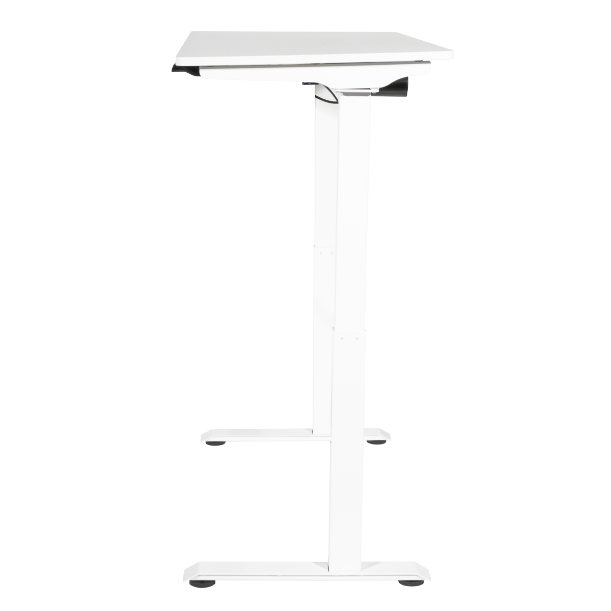 Dellonda Single Motor Ultra-Quiet Adjustable-Height Electric Sit/Stand Desk - White Desktop