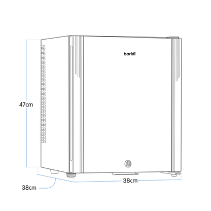 Baridi Ultra-Quiet Mini Drinks Fridge 25L Capacity