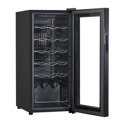 Baridi 18 Bottle Wine Fridge & Cooler - Black