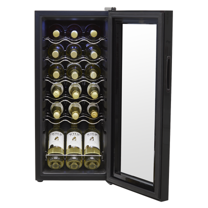 Baridi 18 Bottle Wine Fridge & Cooler - Black