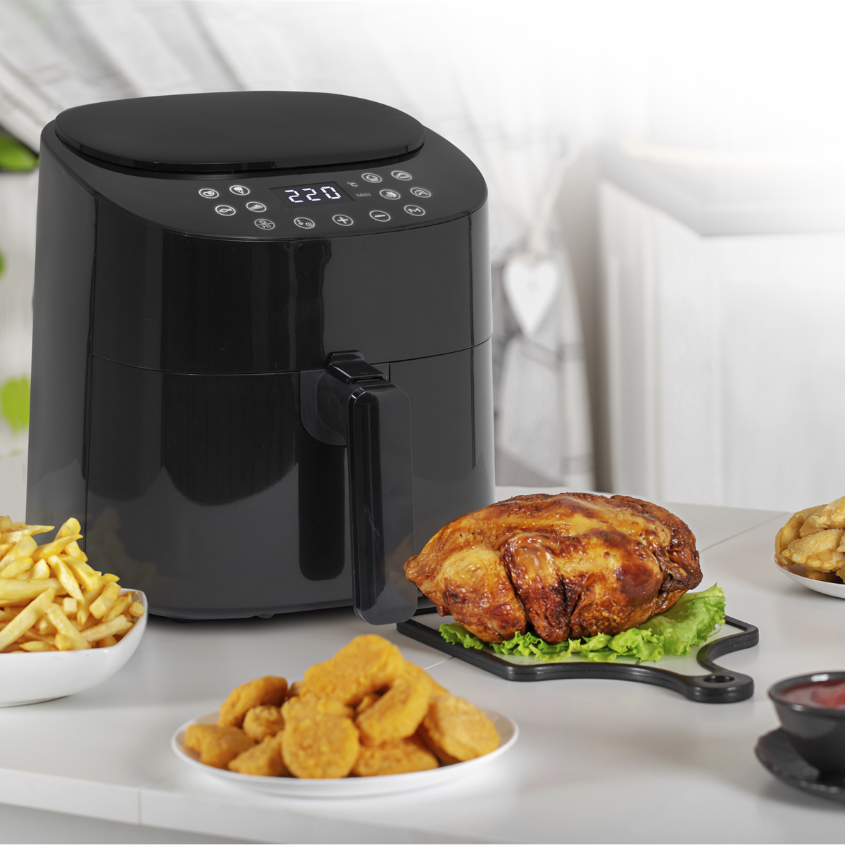 Baridi Single Zone Air Fryer with 8 Preset Functions 3.5L Capacity