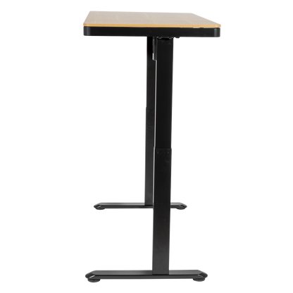 Dellonda Single Motor Ultra-Quiet Electric Desk with Control Panel, USB Port & Drawer - Oak Desktop