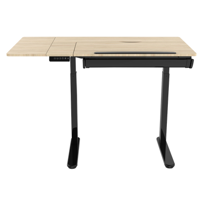 Dellonda Single Motor Ultra-Quiet Electric Adjustable Drawing Table with 40° Tilt, Drawer & Side Table