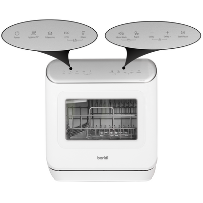 Baridi Tabletop Dishwasher 3 Place Settings 6L Capacity