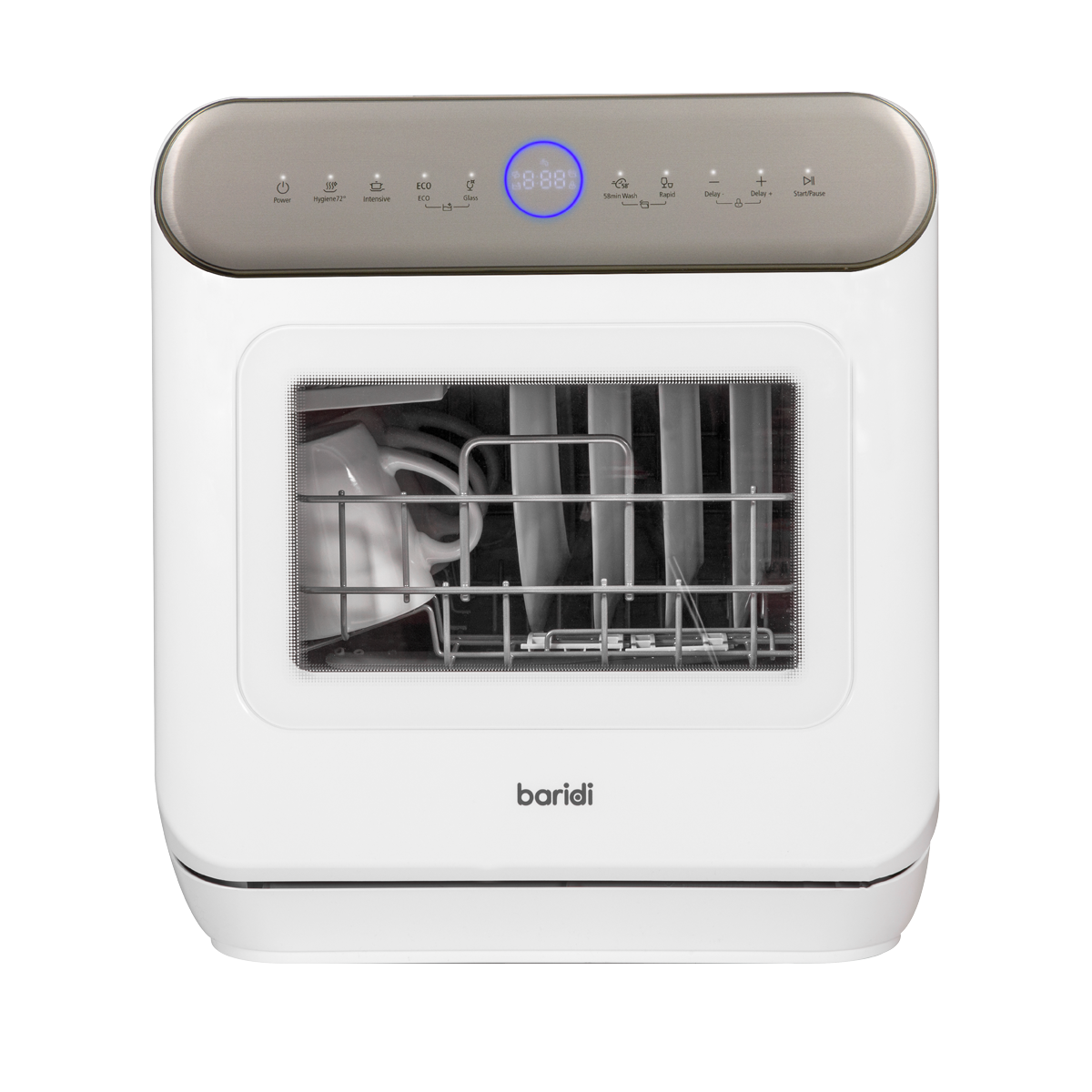 Baridi Tabletop Dishwasher 3 Place Settings 6L Capacity