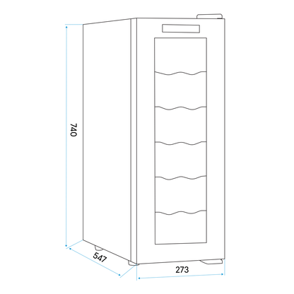 Baridi 12 Bottle Wine Fridge & Cooler
