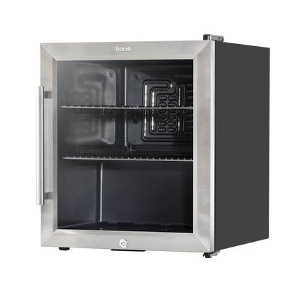 Baridi Mini Tabletop Beer & Drinks Fridge 50L Capacity - Stainless Steel