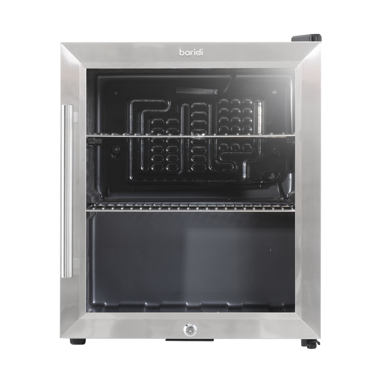 Baridi Mini Tabletop Beer & Drinks Fridge 50L Capacity - Stainless Steel