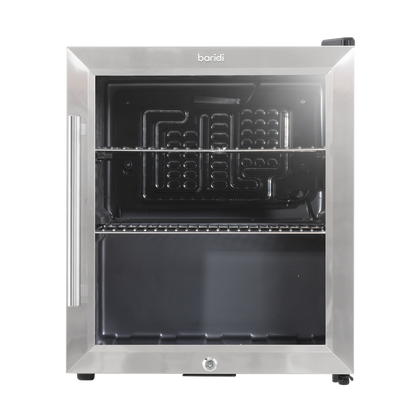 Baridi Mini Tabletop Beer & Drinks Fridge 50L Capacity - Stainless Steel