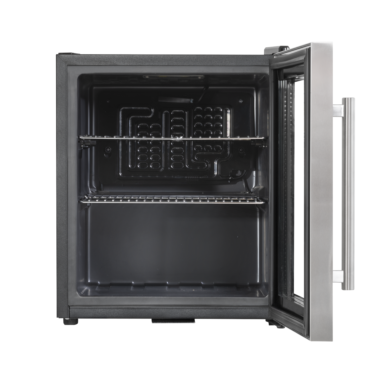Baridi Mini Tabletop Beer & Drinks Fridge 50L Capacity - Stainless Steel