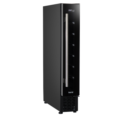 Baridi Extra-Slim 7 Bottle Wine Fridge & Cooler 15cm - Black