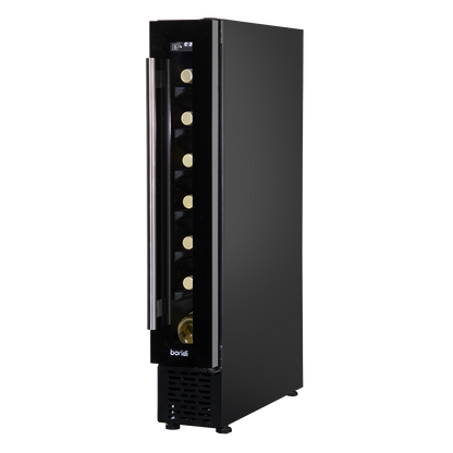 Baridi Extra-Slim 7 Bottle Wine Fridge & Cooler 15cm - Black