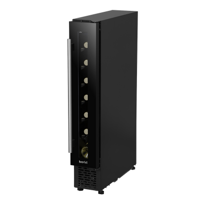 Baridi Extra-Slim 7 Bottle Wine Fridge & Cooler 15cm - Black